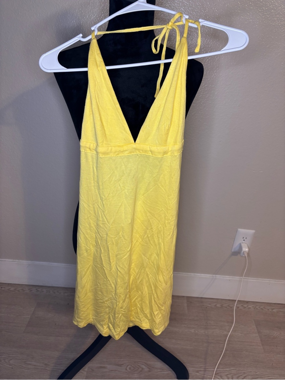 Lucky Brand Yellow Swim Coverup Halter Slip Dress NWT Size Small